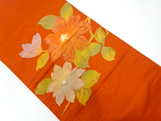 JAPANESE NAGOYA OBI / WOVEN BRANCH FLOWER